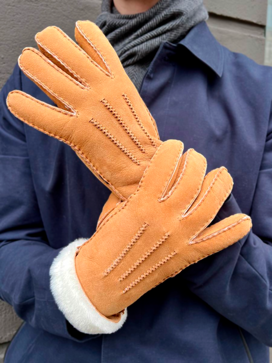 ZXM 010 Shearling Gloves Camel
