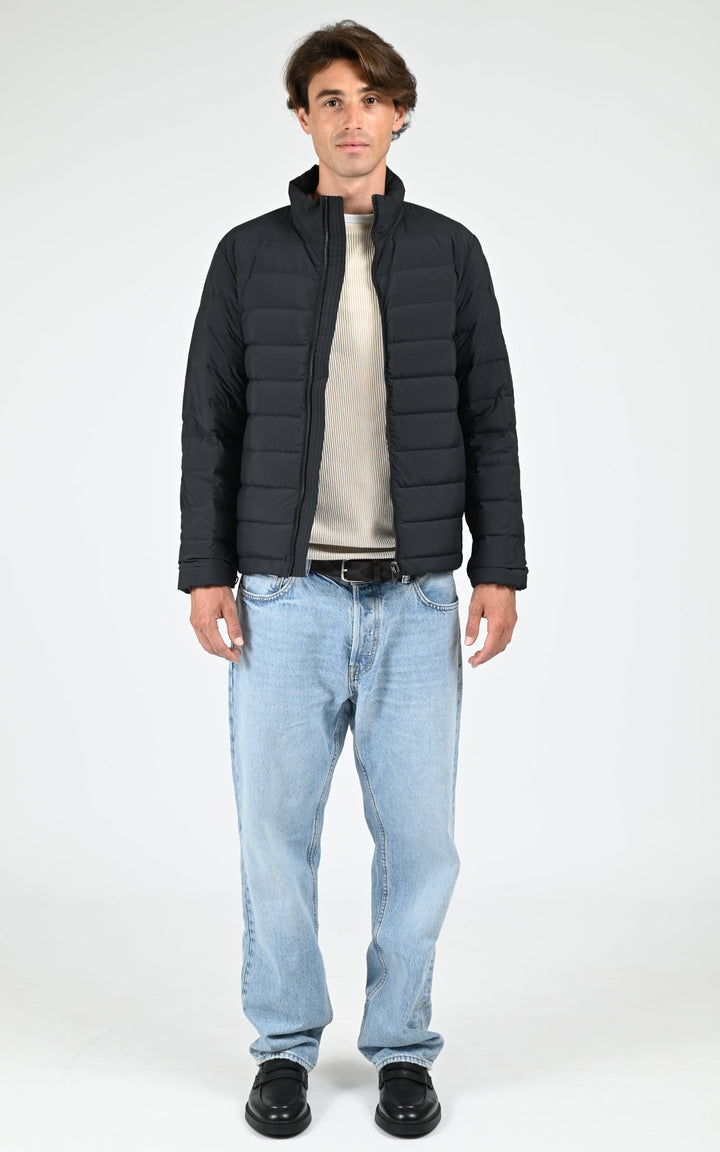 Black Short Puffer Jacket - Men