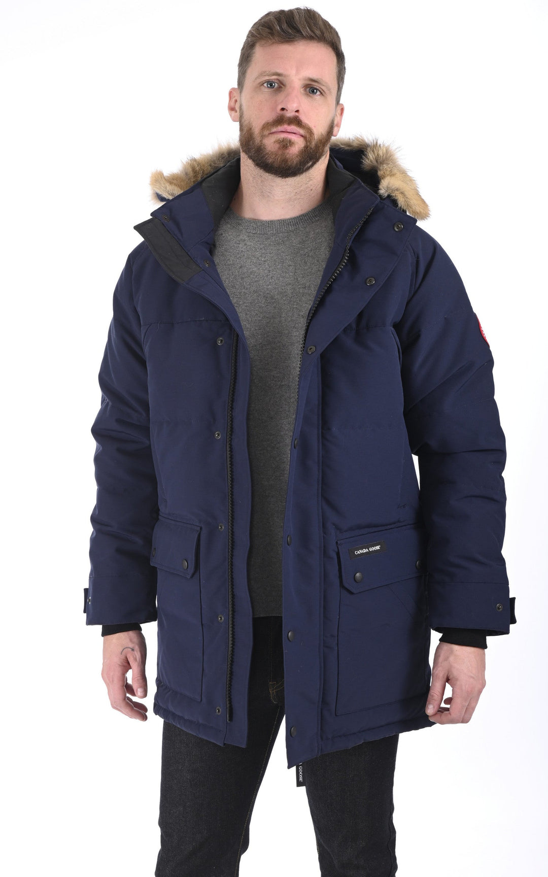 A "EMORY 2580M" Atlantic Navy Canada Goose 3/4 Doudoune Homme opened photo