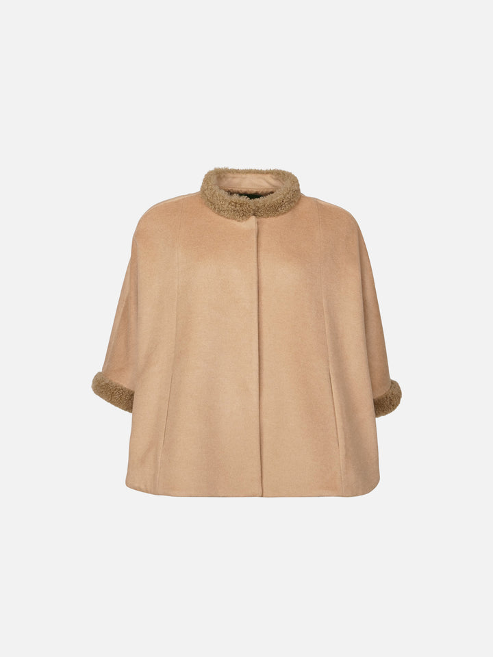 Damini Poncho, 75 cm. - Cashmere - Women - Camel