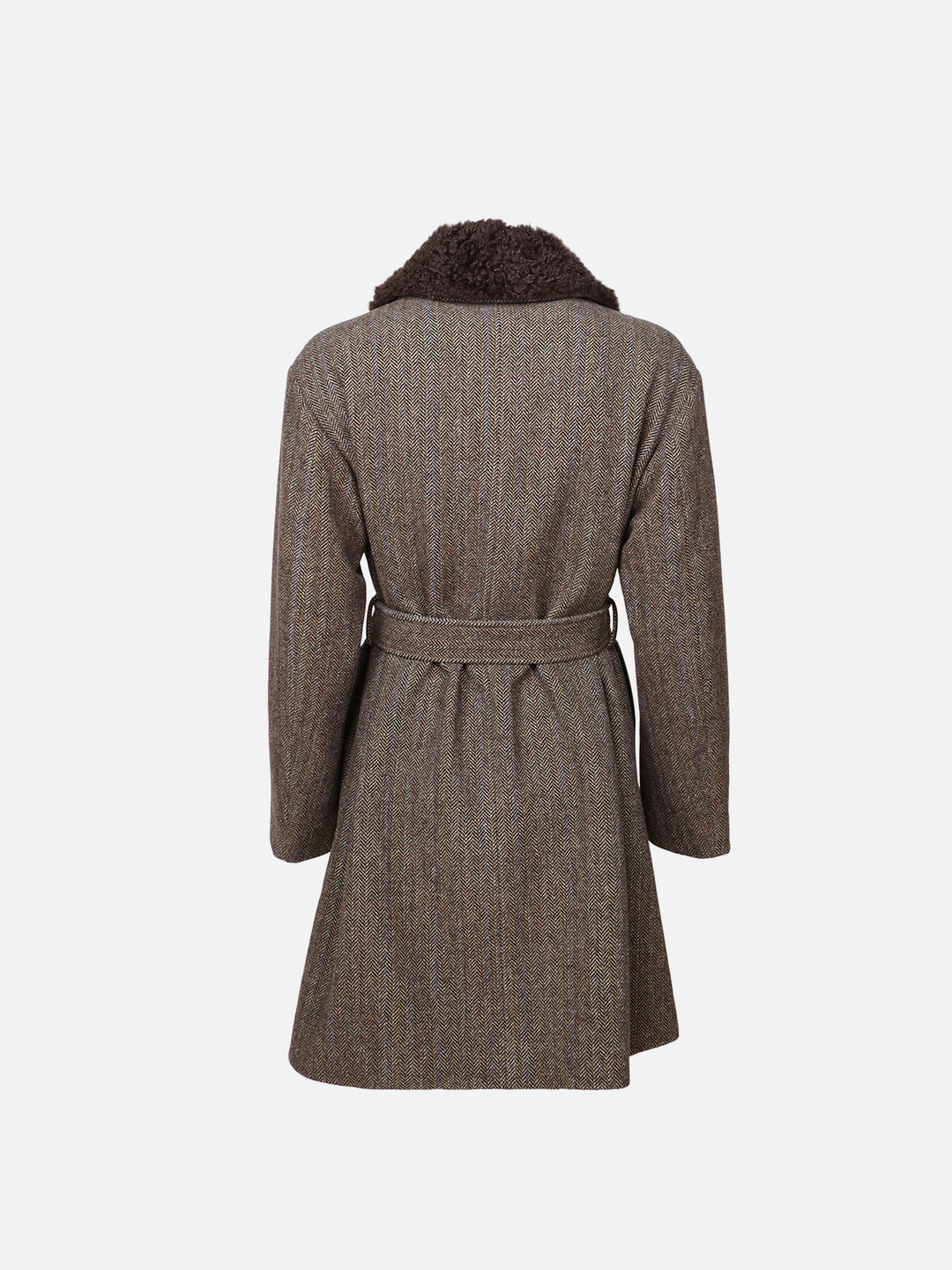 Majdan - 90 cm - Jacket - Collar - 100% Wool - Women - Brown