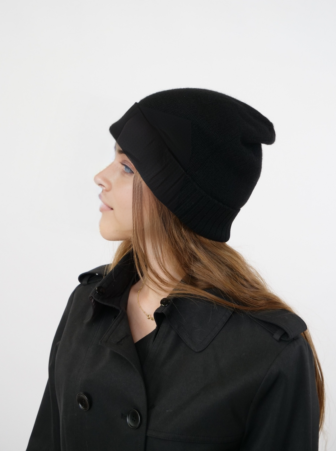 SY-HT2402F Hat - 100% PureCashmere - Accesories - Black