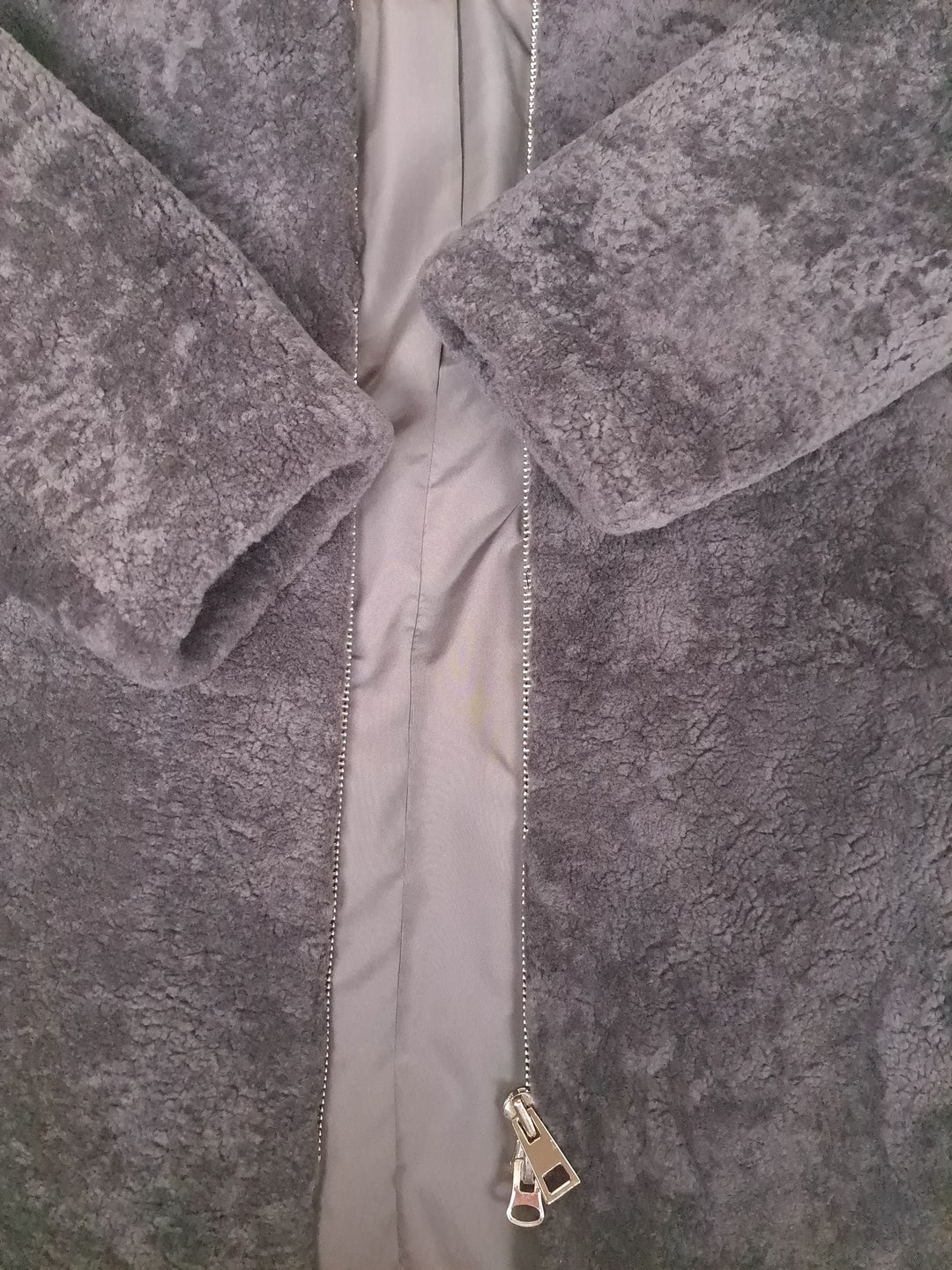 Delaney, 87 cm. - Hood - Curly Lamb - Kvinder - Segred Gray