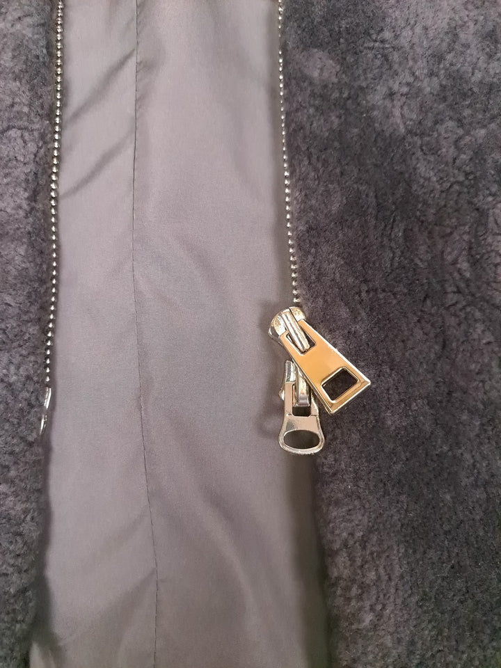 Delaney, 87 cm. - Hood - Curly Lamb - Kvinder - Segred Gray