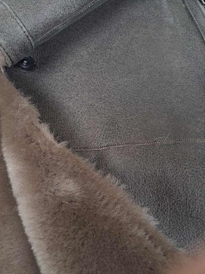 Giorgiana, 95 cm. - Krave - Nappa Lamb Crack Washed -Damer - Brun