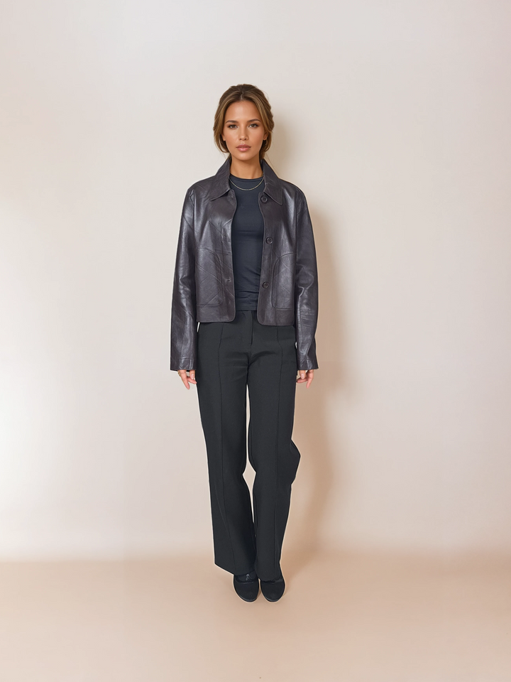 Cana, 52 cm. - Lamb Dior Bonded Leather-Women - Dark Brown