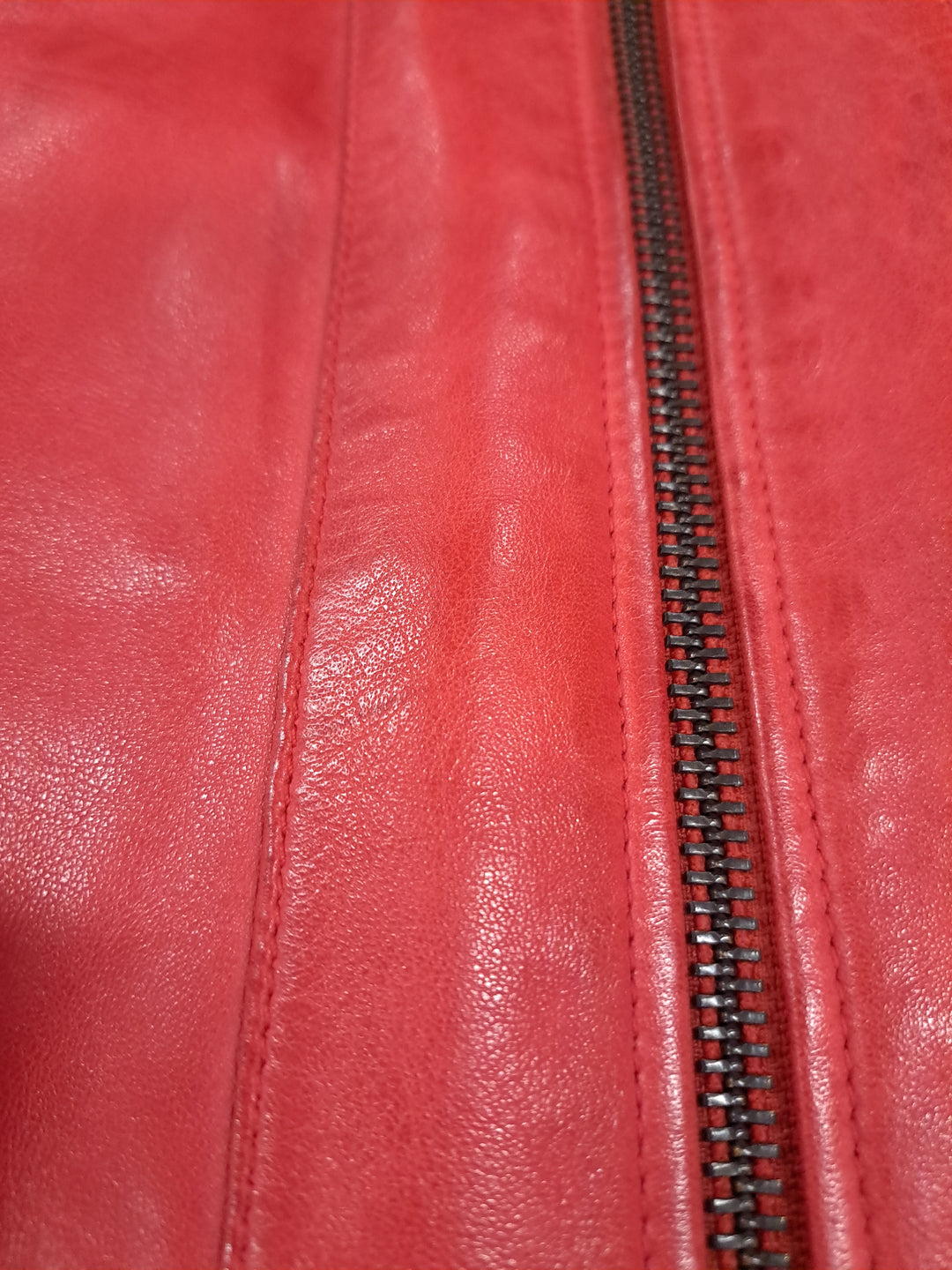 Charlie, 65 cm. - Collar - Lamb Polish Nappa Leather -Man - Chili Red