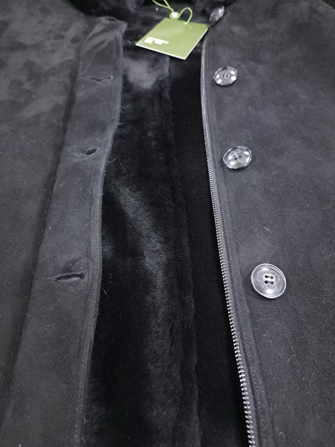 Olivia, 62 cm. - Suede Lamb - Women - Black