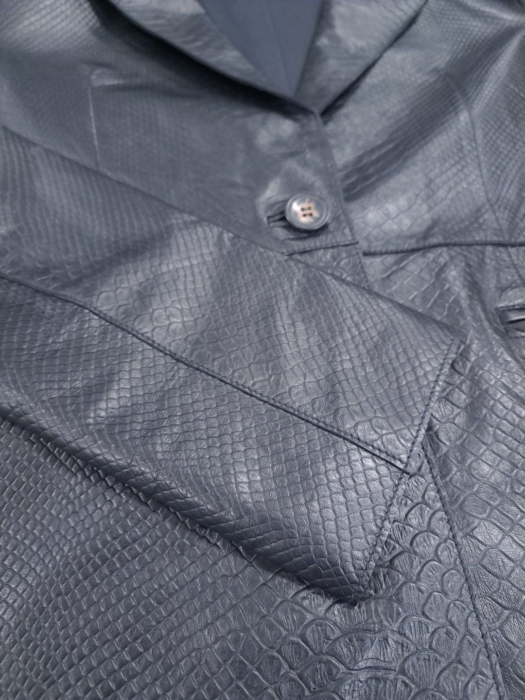 Lia Blazer, 62 cm. - Collar - Lamb Leather - Women - Black