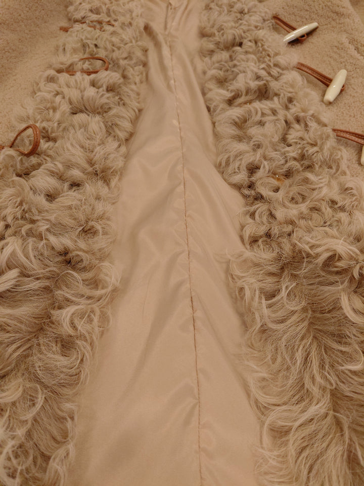 Iresa, 110 cm. Curly Lamb - Women Light Camel