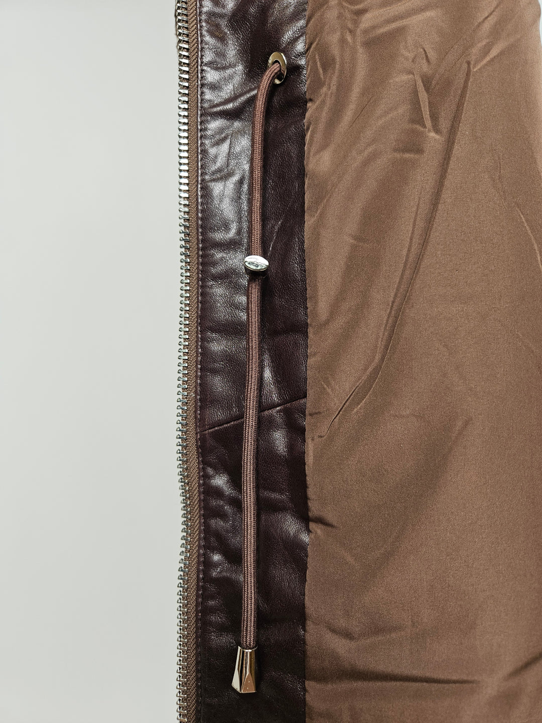 Delaney, 87 cm. - Hood Curly Lamb - Women Brown