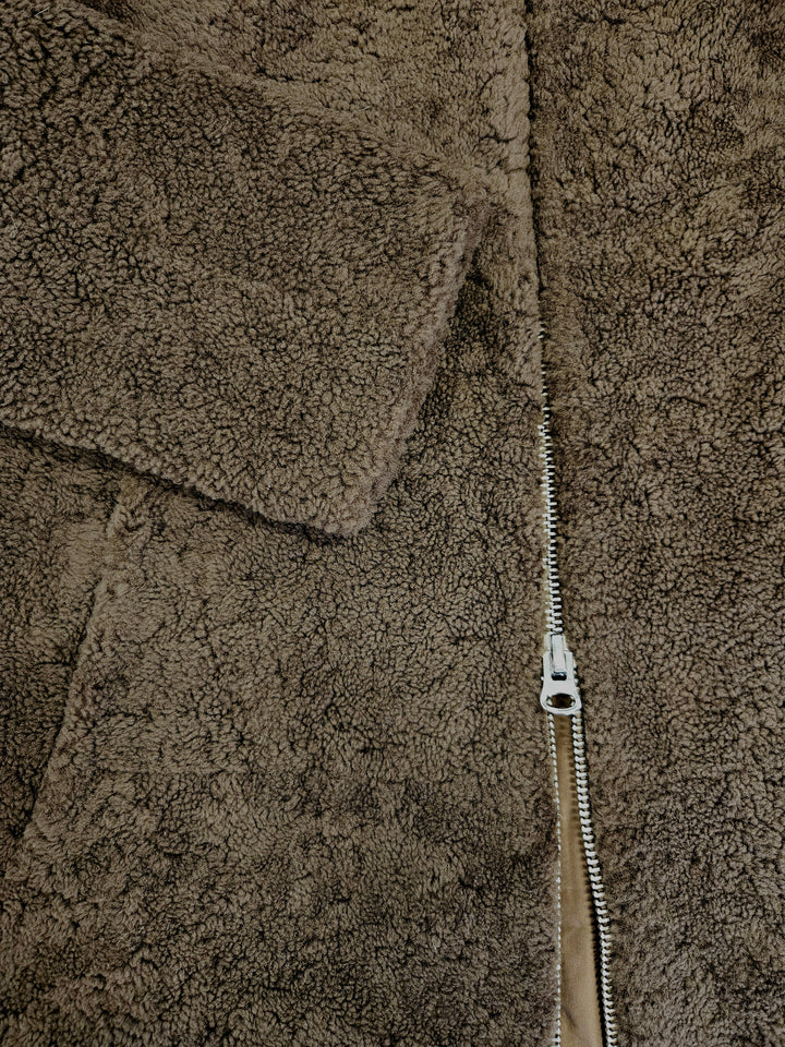 Delaney, 87 cm. - Hood Curly Lamb - Women Brown