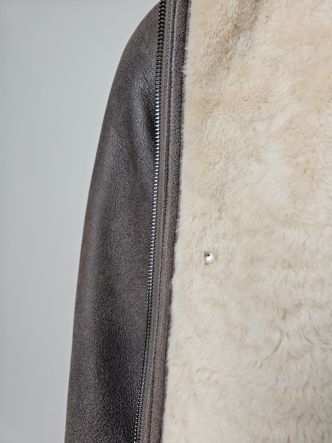 Carlo, 100 cm. - Collar Nappa Lamb Crack Washed - Man Dark Brown