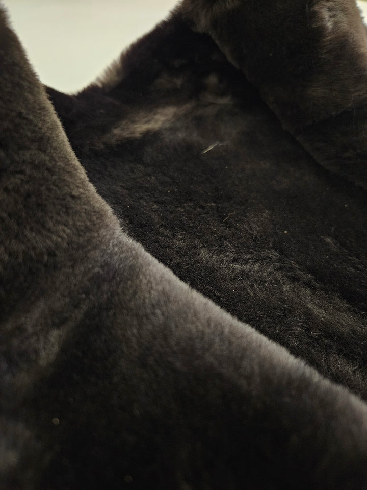 Flora, 125 cm. - Collar Nappa Lamb - Women Dark Brown