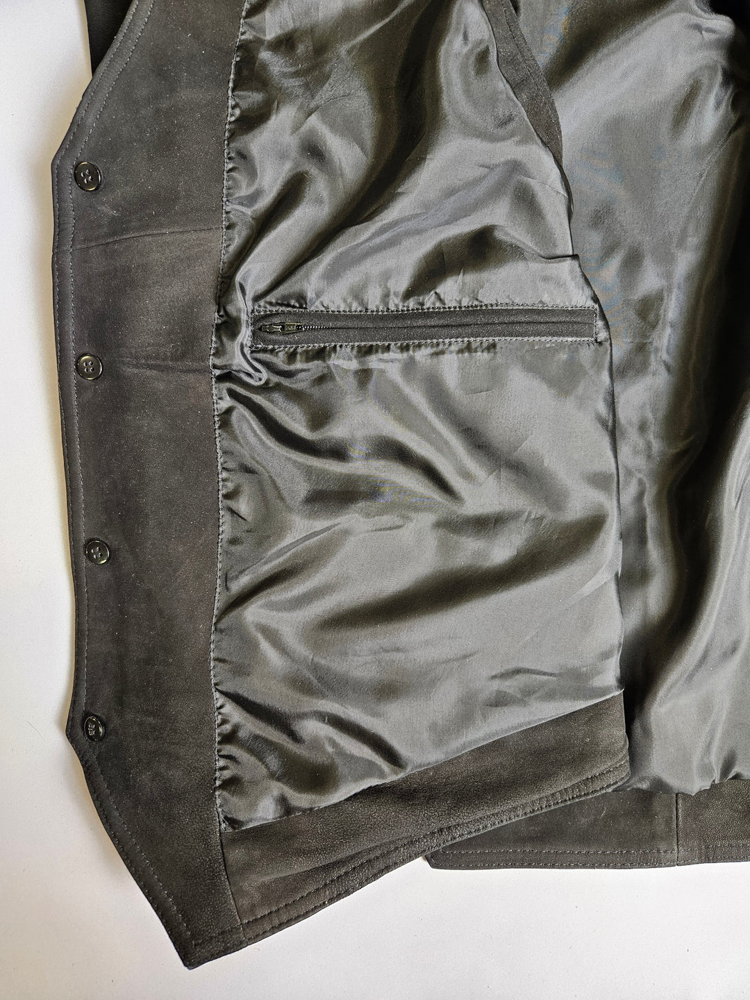 Neue Weste 906 – Lamm-Nubukleder – Herren – Schwarz