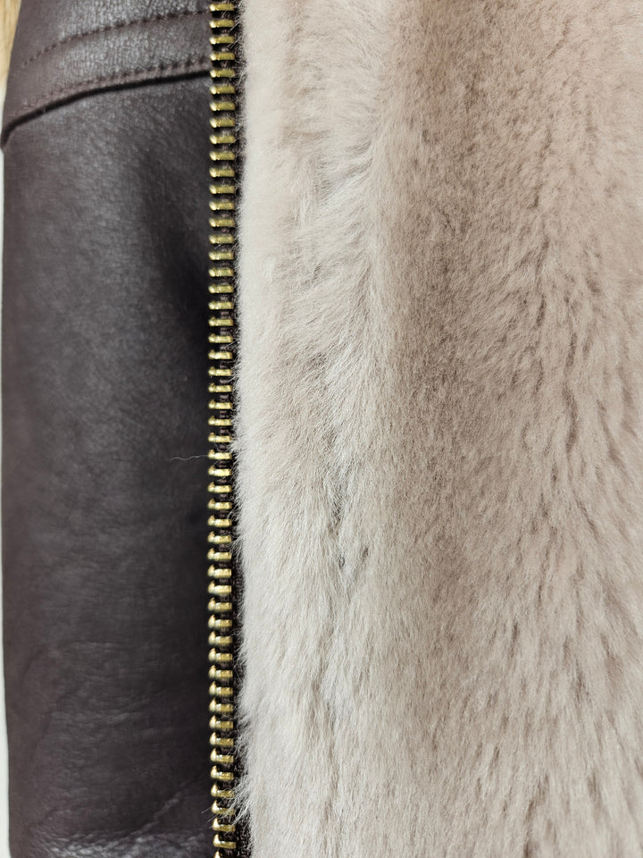 Sacha 59 cm Nappa Lamb Crack Washed -Women Dark Brown
