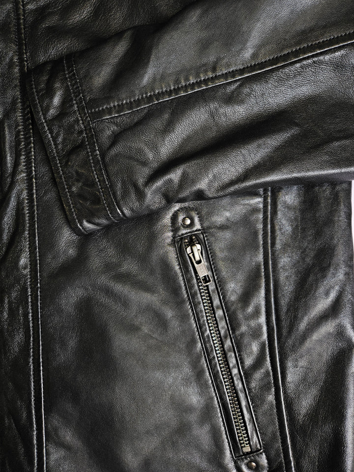 New Victor Lamb Polish Nappa Leather -Man Black