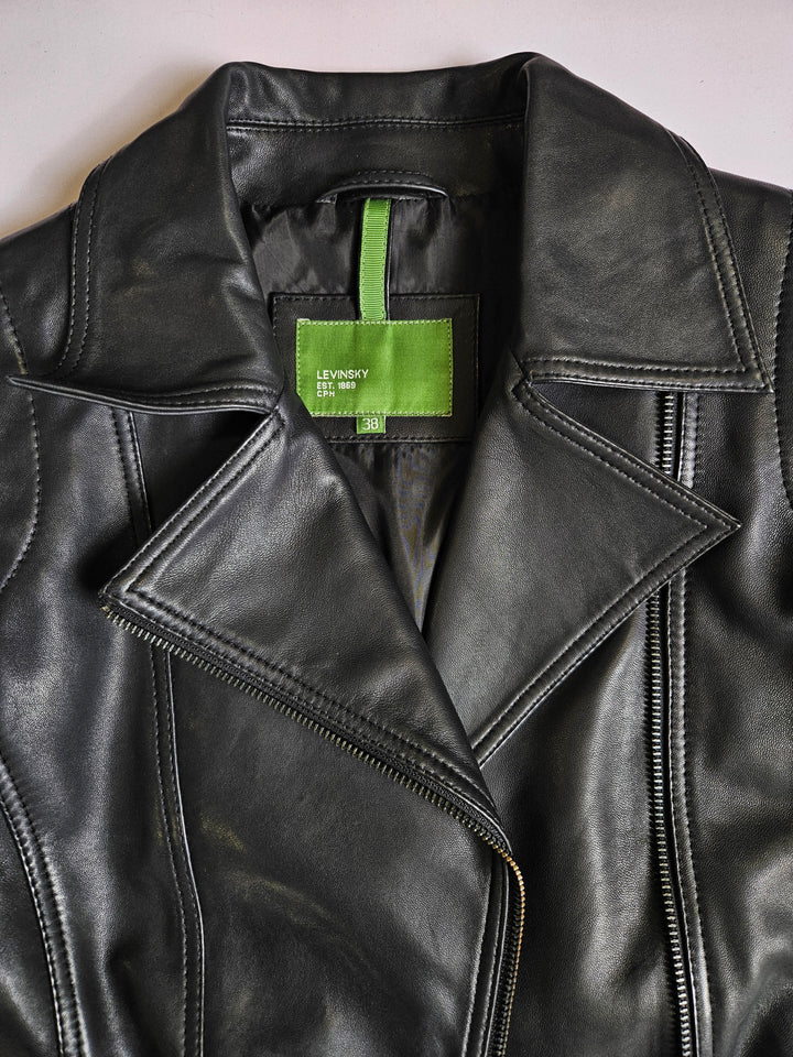 Elisha Lamb Thick Dace Leather -Women Black