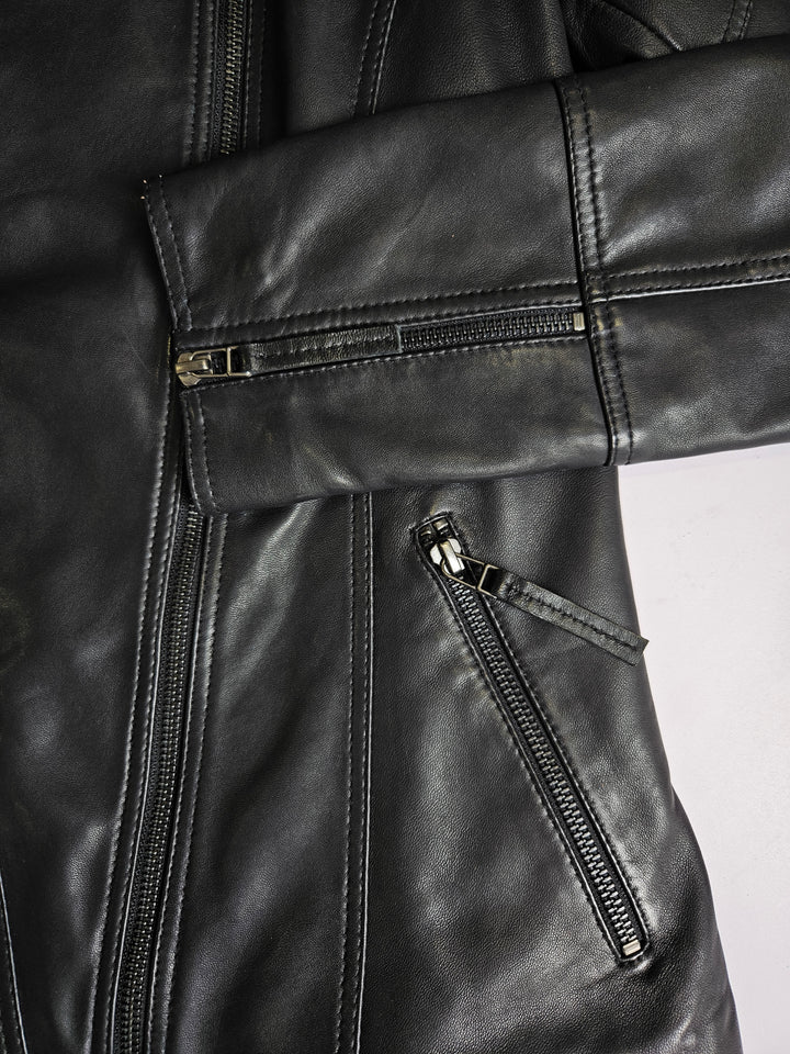 Elisha Lamb Thick Dace Leather -Women Black
