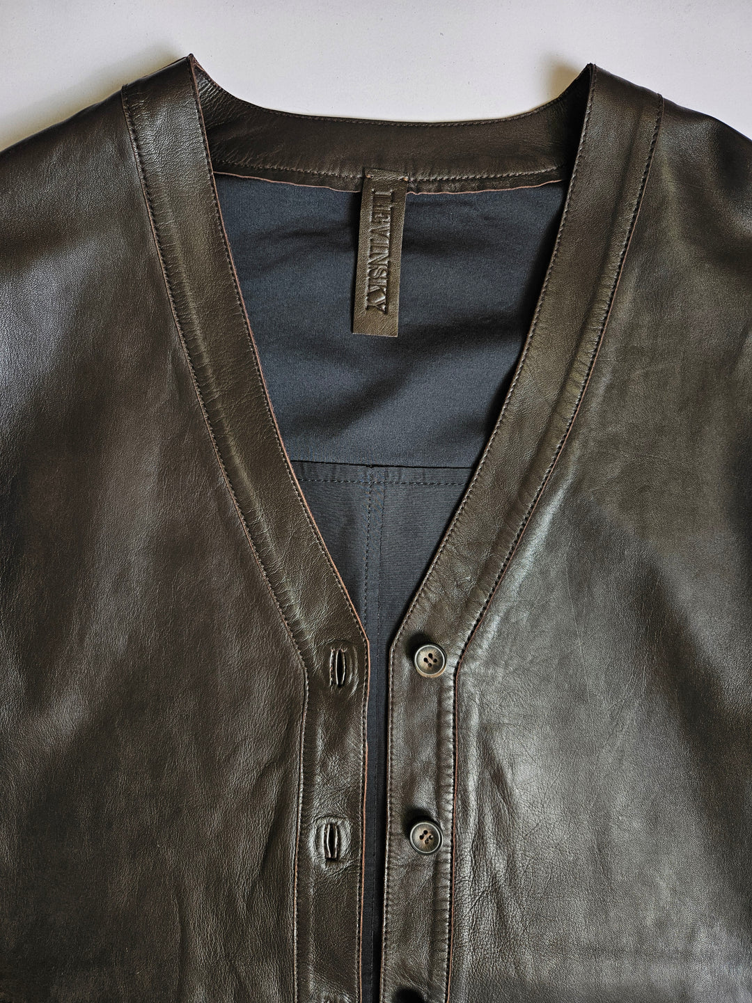 Dona, 75 cm. Lamb Polish Nappa Leather Coffee Brown
