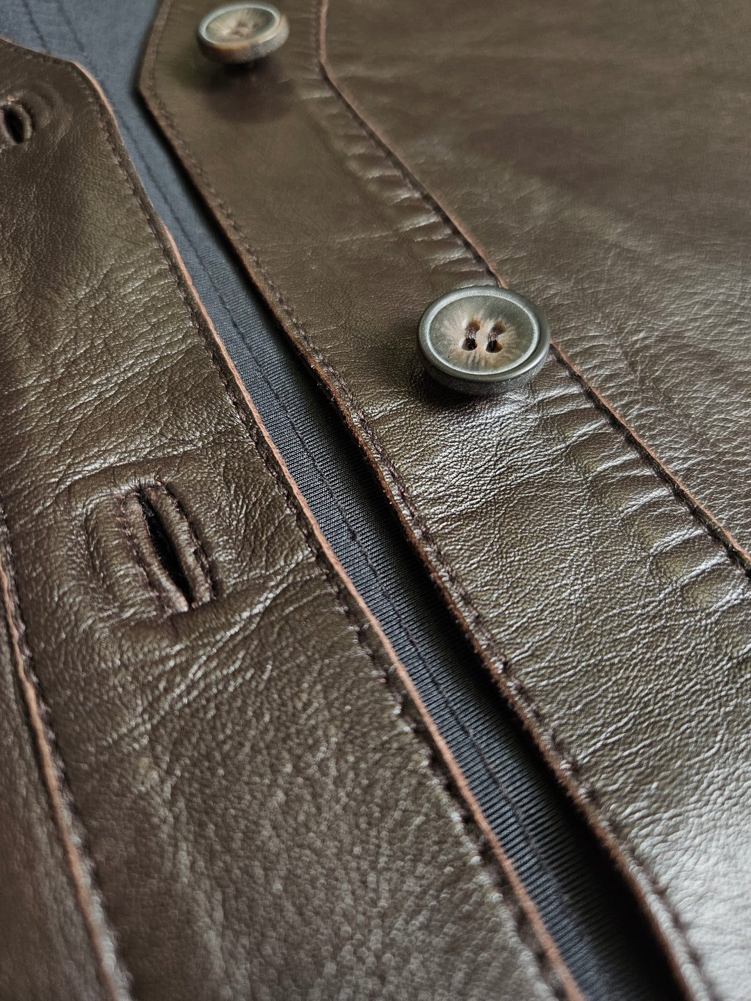 Dona, 75 cm. Lamb Polish Nappa Leather Coffee Brown