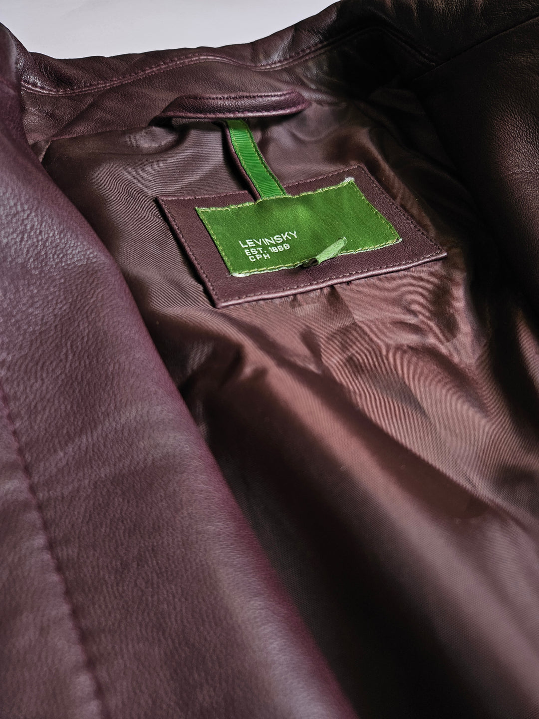 Alice, 92 cm. Lamb Thick Dace Leather -Women Bordeaux