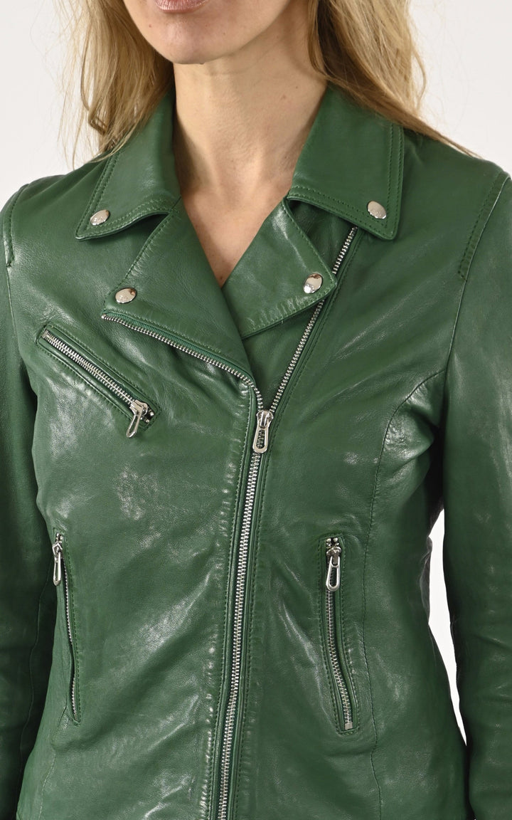 A "OLYMPE 101964" Vert Rose Garden Blouson Femme details photo