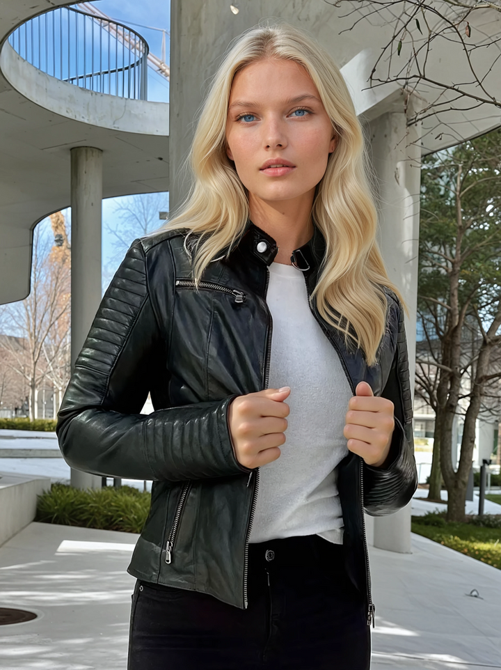 Scooty - Sort - Læderjakke - Dame - Lammeskind