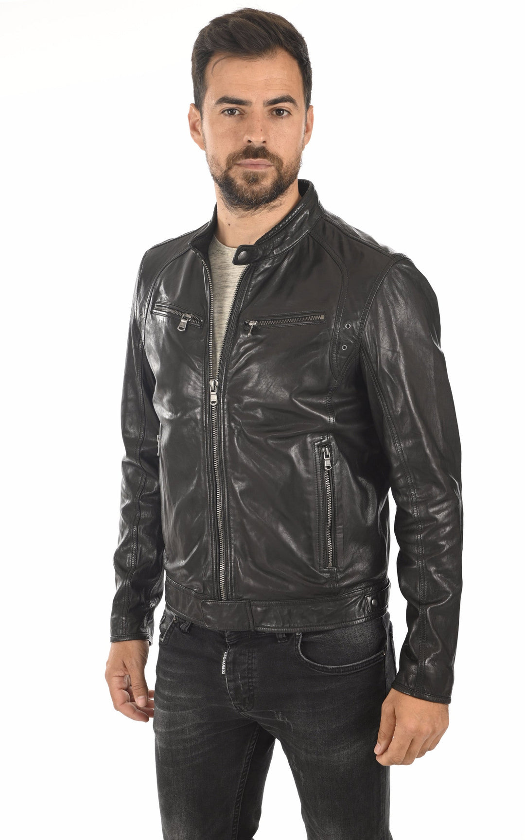 A "DUSTIN 100233" Noir Daytona 73 Blouson Homme closed photo