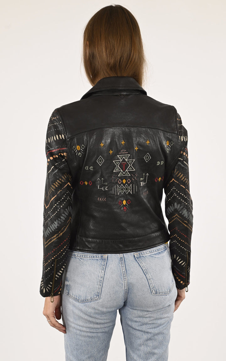 A "PRINTILI 102805" Noir Rose Garden Perfecto Femme back photo