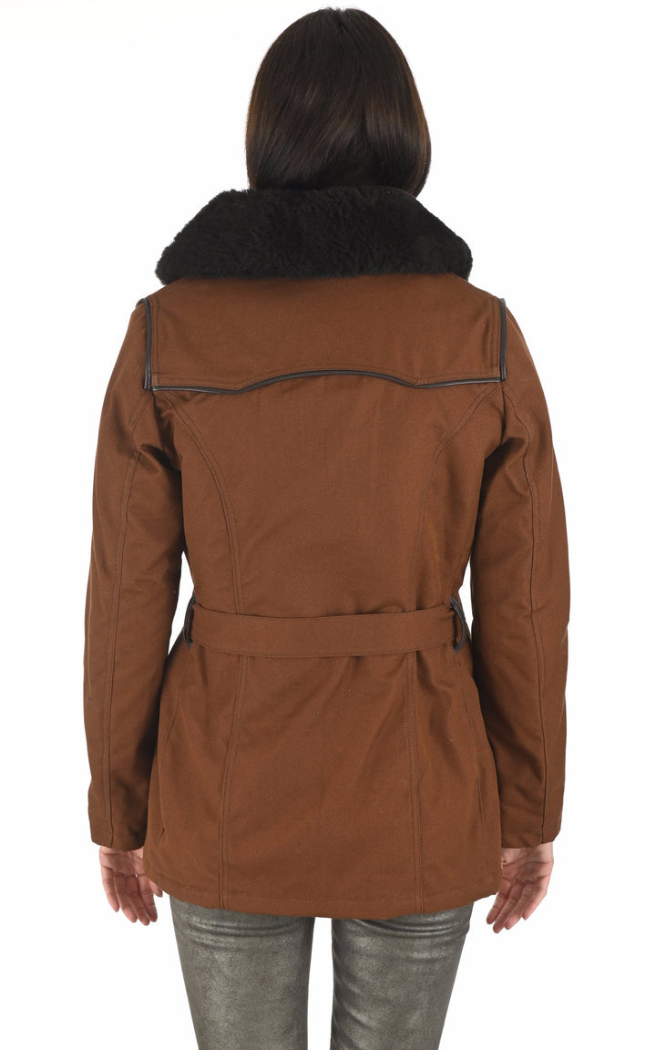 A "CANADIENNE F" Marron La Canadienne Veste Femme back photo