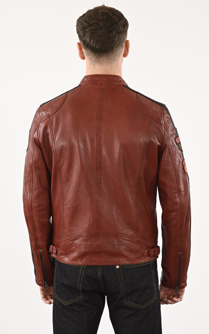 A "WARTBURG 102832" Rouge Daytona 73 Blouson Homme back photo