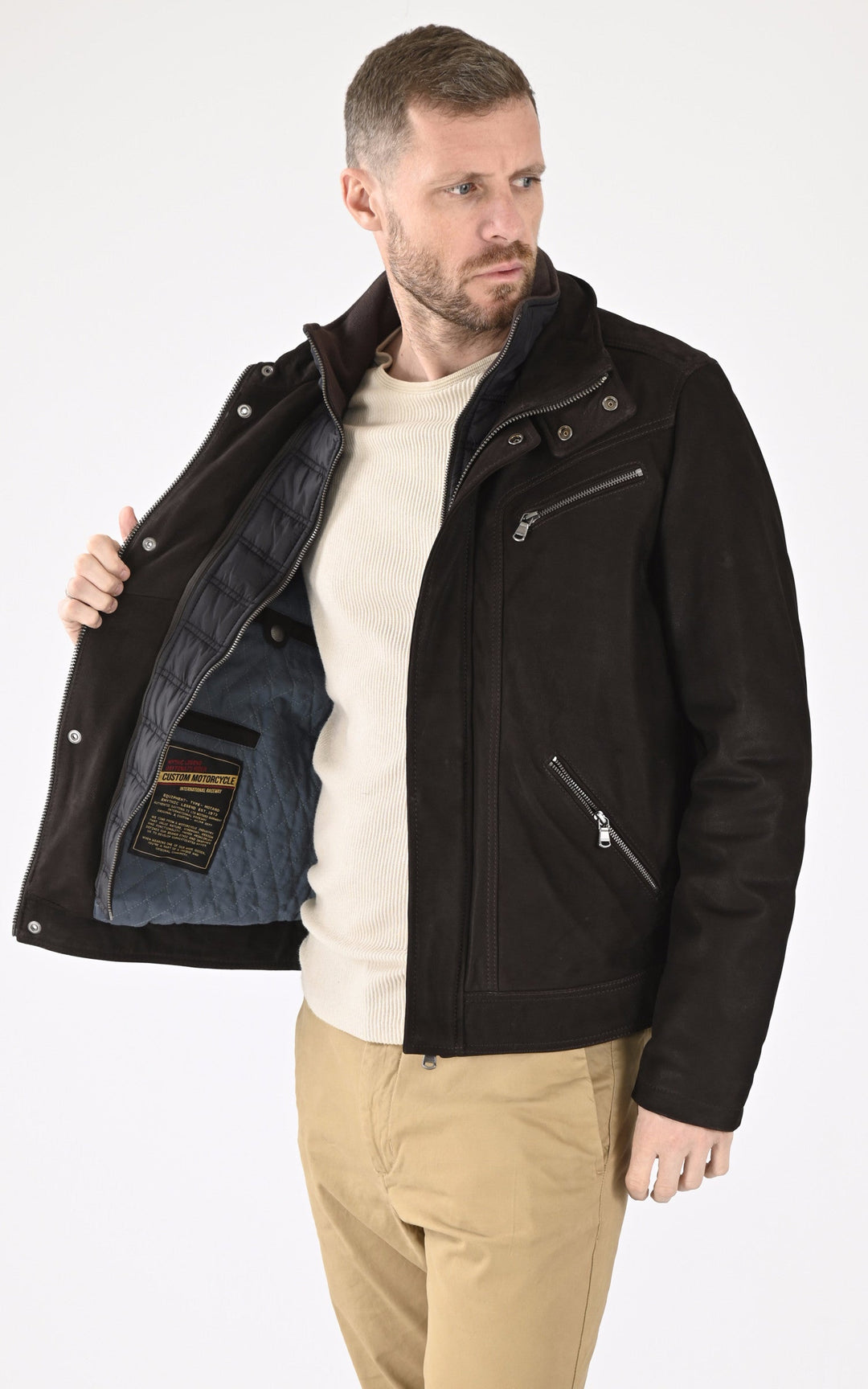 A "FALCON IC 100974" Marron Daytona 73 Blouson Homme interior photo