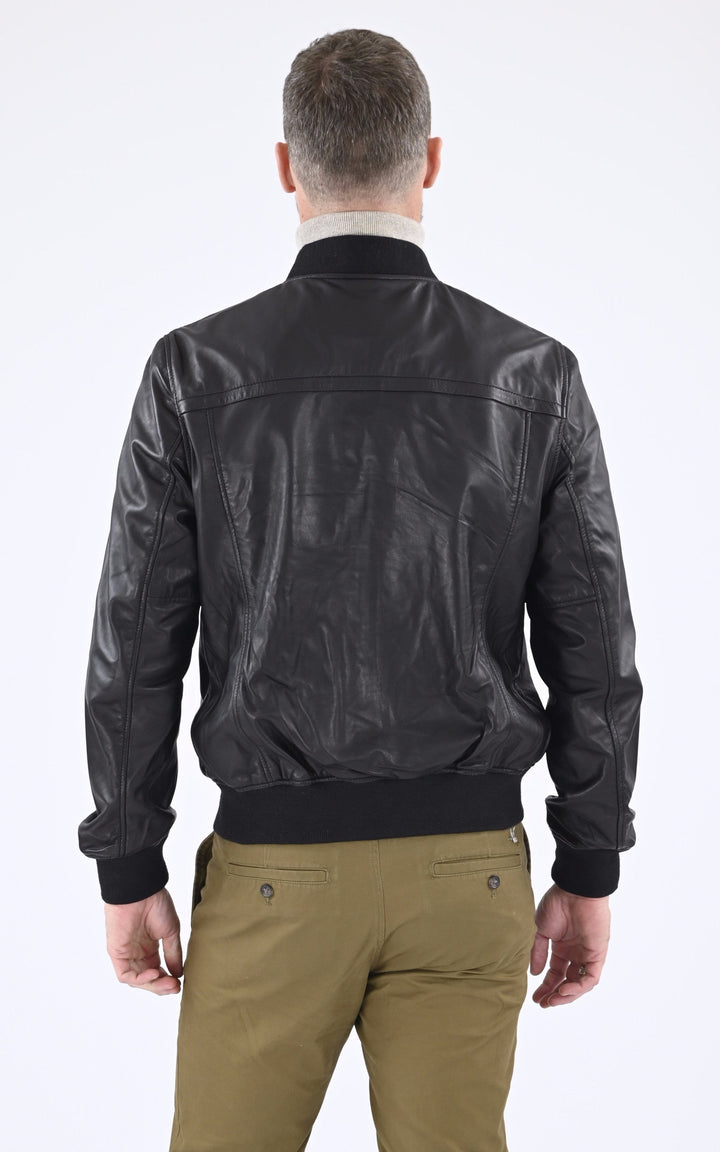 A "LC 300 LAMB" Noir Schott Teddy Homme back photo