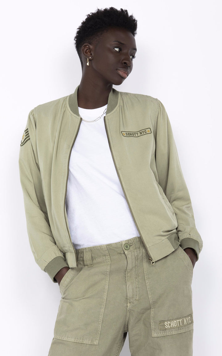 A "JKTCALIPSOW" Vert Schott Blouson Femme opened photo