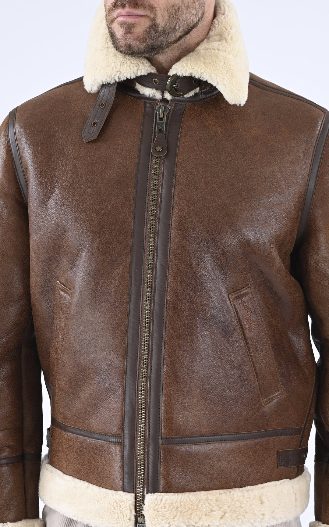 A "LC1259" Mocca Schott Bombardier Homme details photo