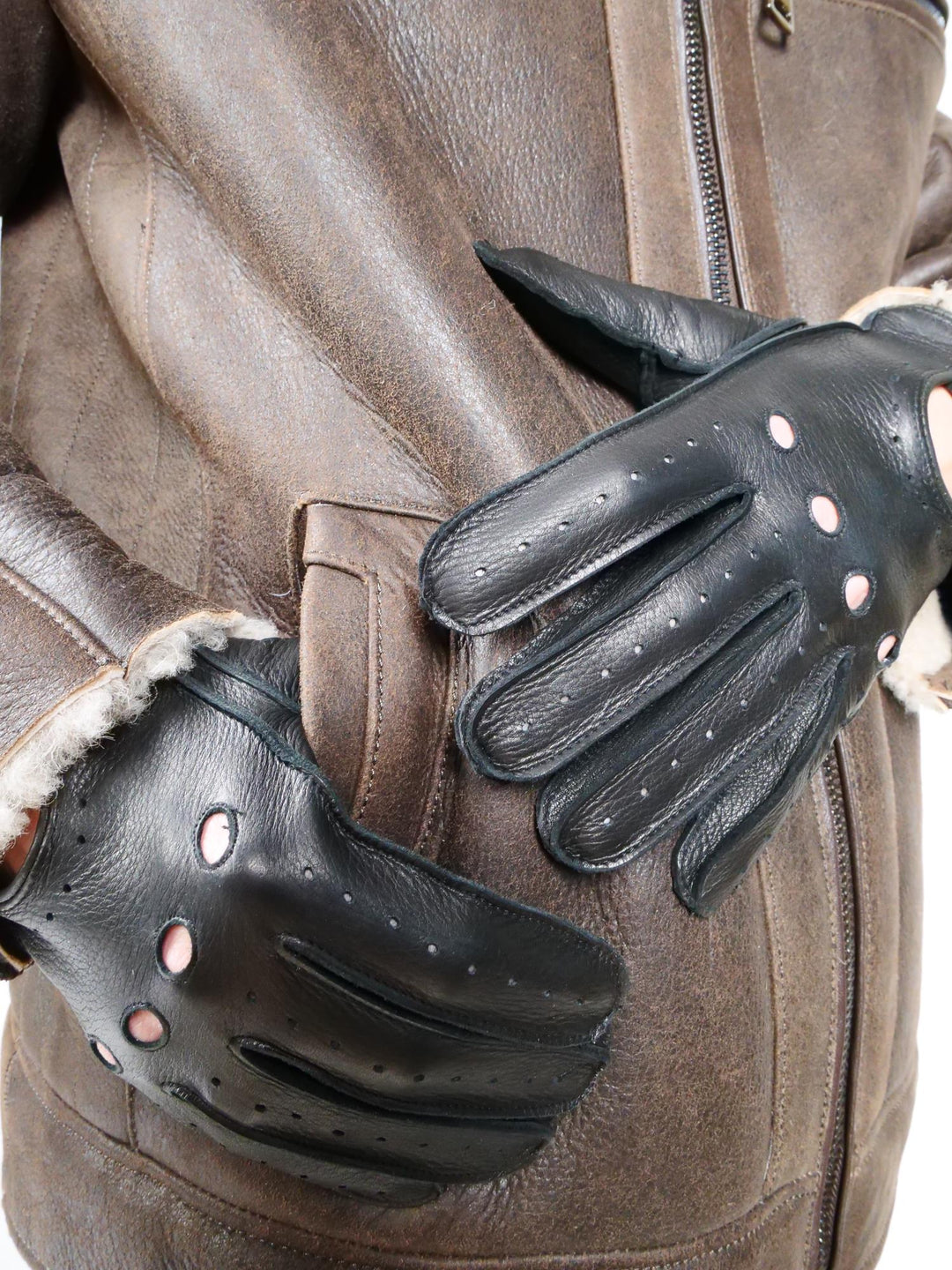 299 Mens Driving Gloves - Lamb - Accesories - Black