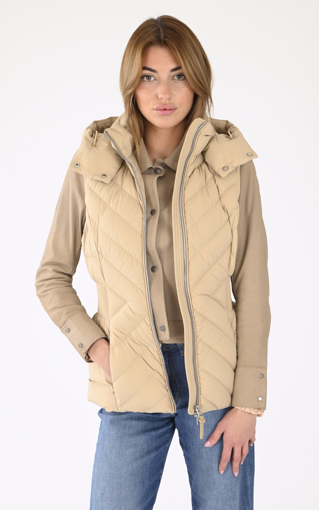 A "HOSHI" Beige Mackage gil_doudoune Femme opened photo