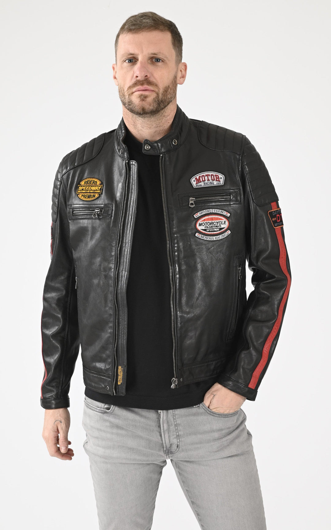 A "GASLY 103878" Noir Daytona 73 Blouson Homme opened photo