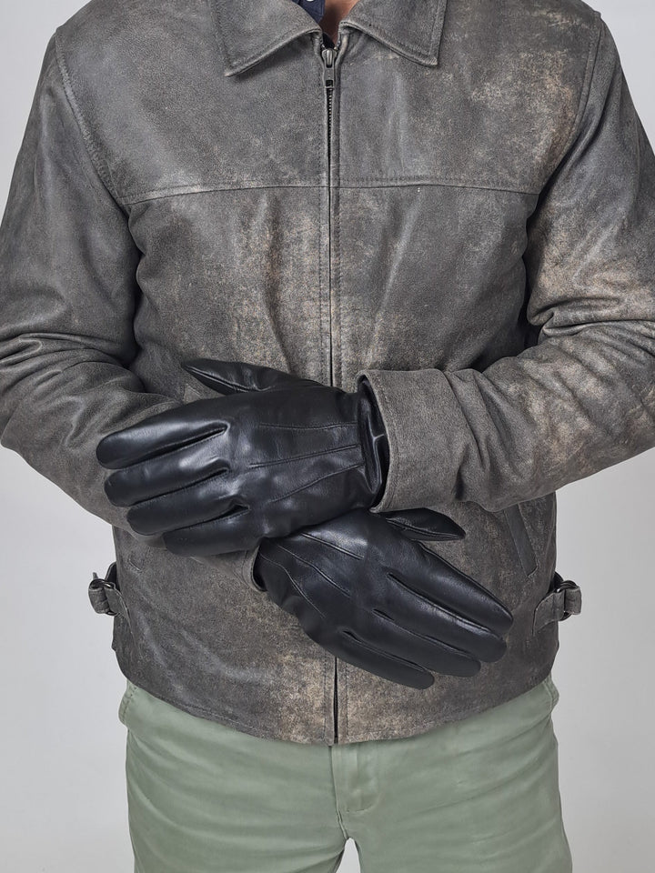 7607 Handske - Lamm Slink Läder - Tillbehör - Svart