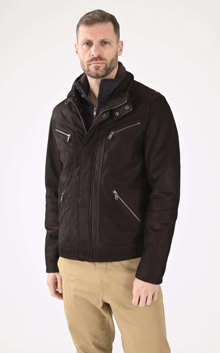 A "FALCON IC 100974" Marron Daytona 73 Blouson Homme closed photo