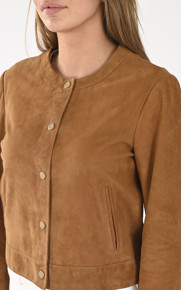 A "MARION VS" Cognac Serge Pariente Veste Femme details photo