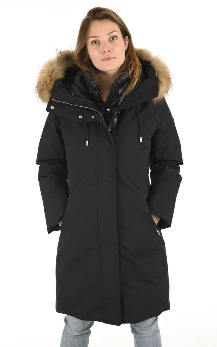 A "SHILOH-F" Noir Mackage 7/8 Doudoune Femme closed photo