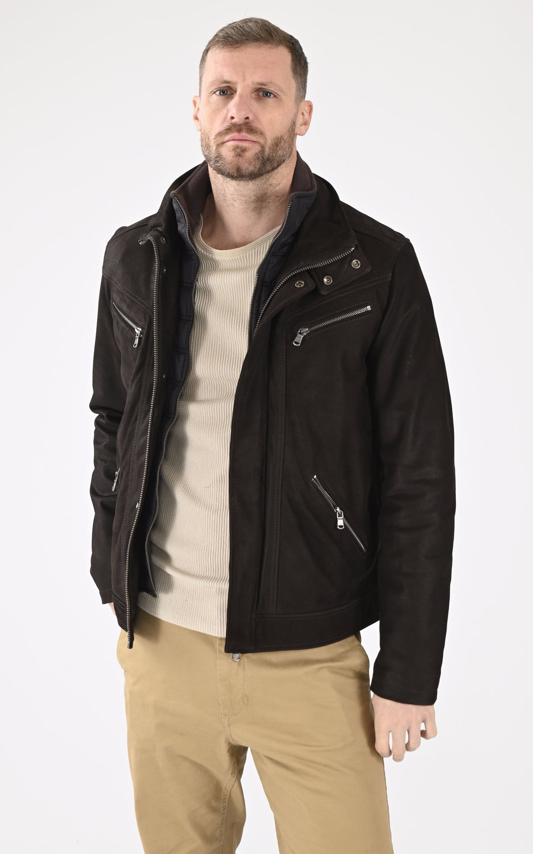 A "FALCON IC 100974" Marron Daytona 73 Blouson Homme opened photo