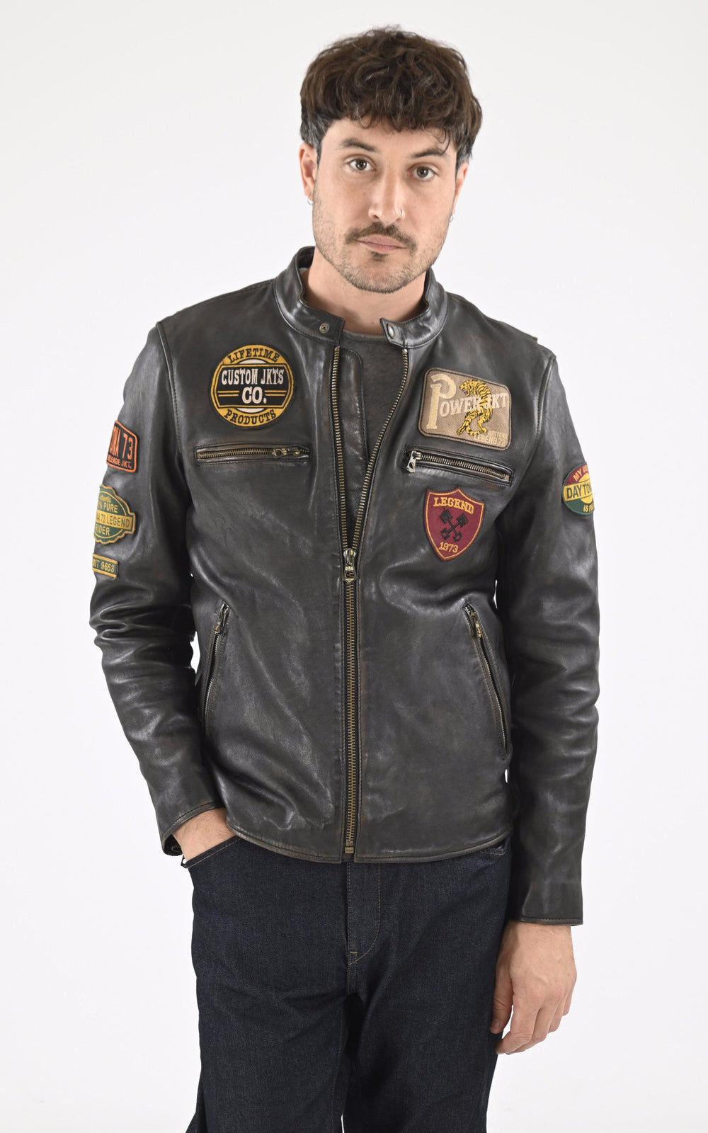A "MARTINEZ 102828" Noir Daytona 73 Blouson Homme closed photo