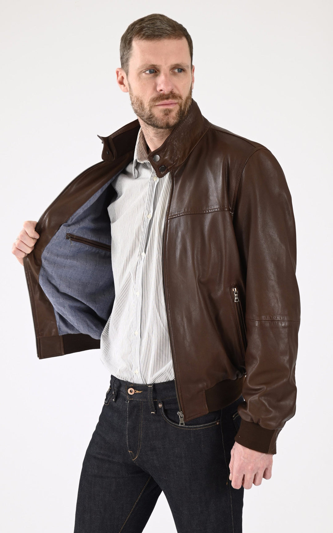 A "TRENTO 7656" Marron Smarty Blouson Homme interior photo