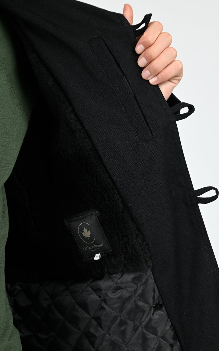 Veste Textile Homme La Canadienne, modèle Canadienne 2 de couleur noir