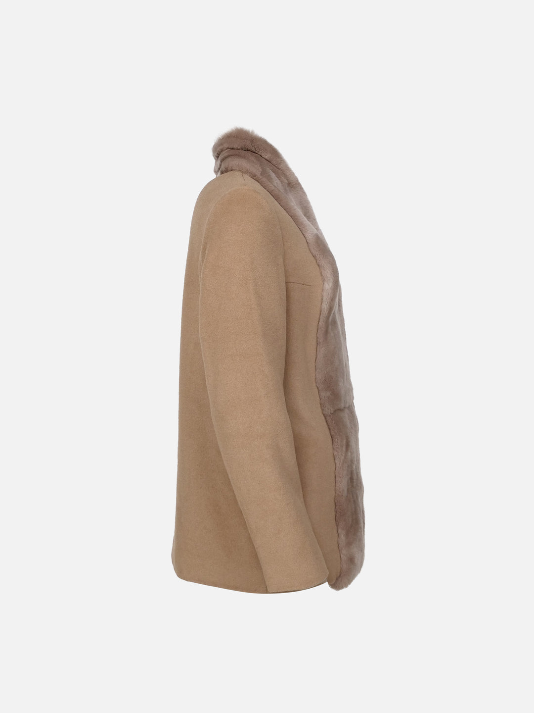 Harol, 70 cm. - Collar - Wool & Cashmere jacket - Women - Camel