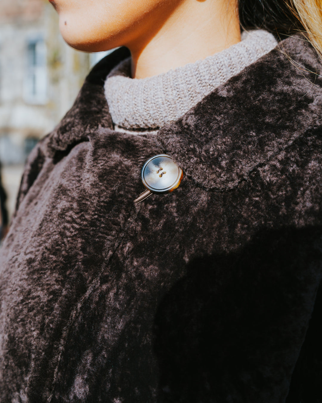 Izel, 95 cm. - Collar - Nappa Lamb - Women - Brown