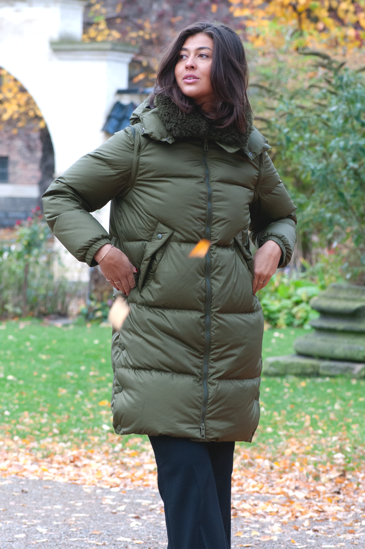 Heather, 98 cm. - Down jacket/vest - Women - Army Green